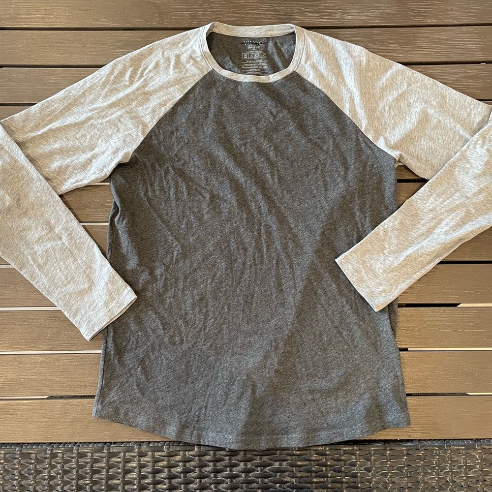 Vince Baseball Crewneck Shirt NWOT